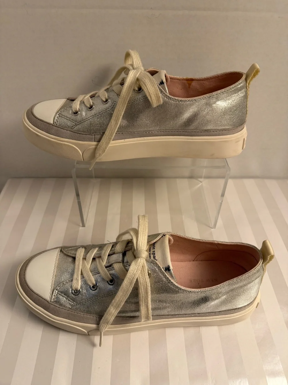 Kate Spade New York Kaia Metallic Platform Sneakers Size 8